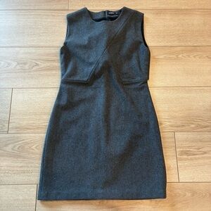 Kate Spade Saturday Charcoal Gray Wool Blend Mini Pencil Dress Size 2